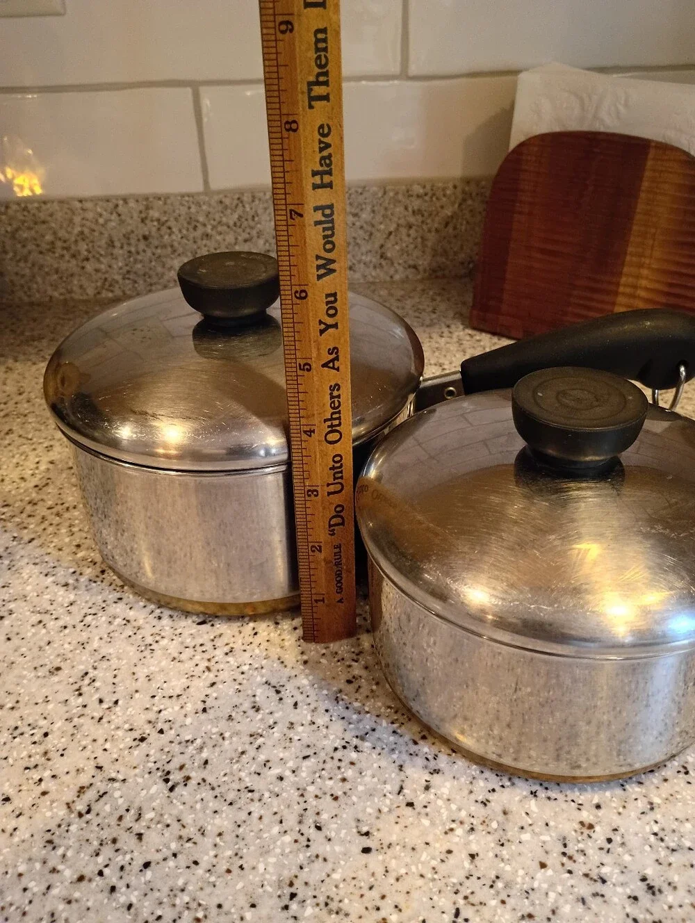 Vintage Revere Ware Copper Bottom Sauce Pots With Lids